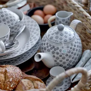 Elsa espressokop met schotel, Grijs Bloomingville