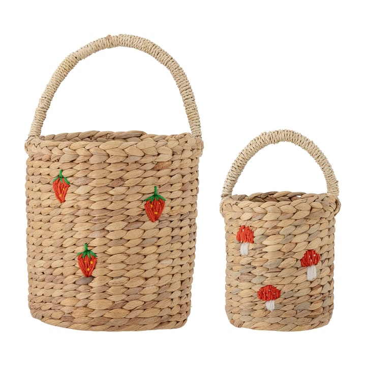 Emilla opbergmand 2-delig - Aardbei-paddenstoel - Bloomingville
