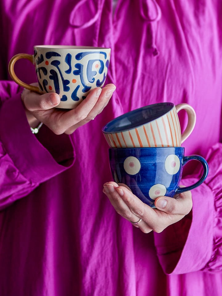 Eviaya kop 29 cl 3-delig, Blauw-multi Bloomingville