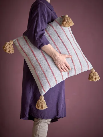 Eviaya kussen 45x45 cm - Blauw - Bloomingville