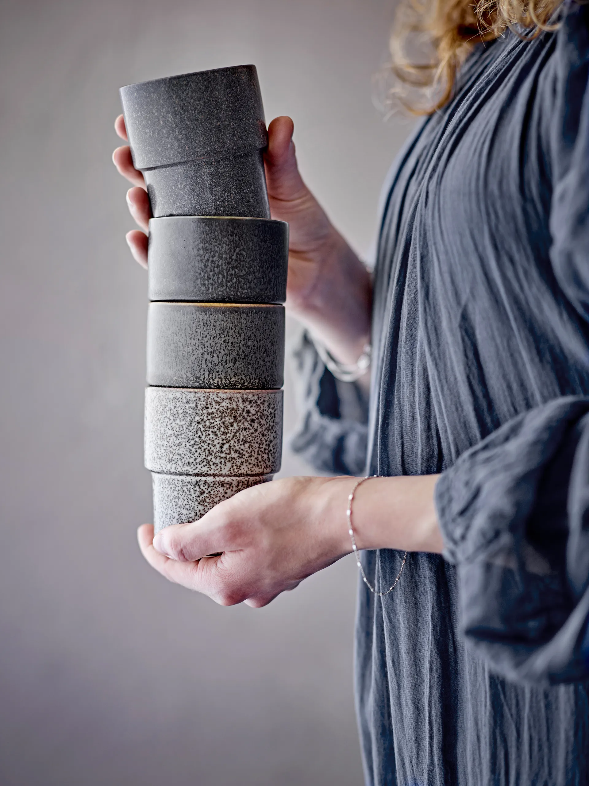 Ewan kop 4-pack, Bruin Bloomingville