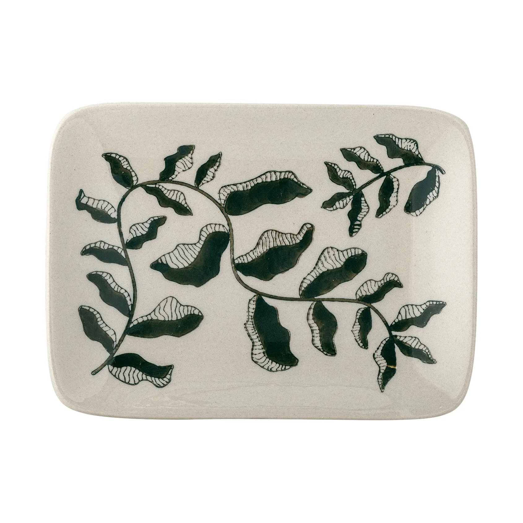 Fauni dessertbord, Groen, 15x11,5 cm Bloomingville