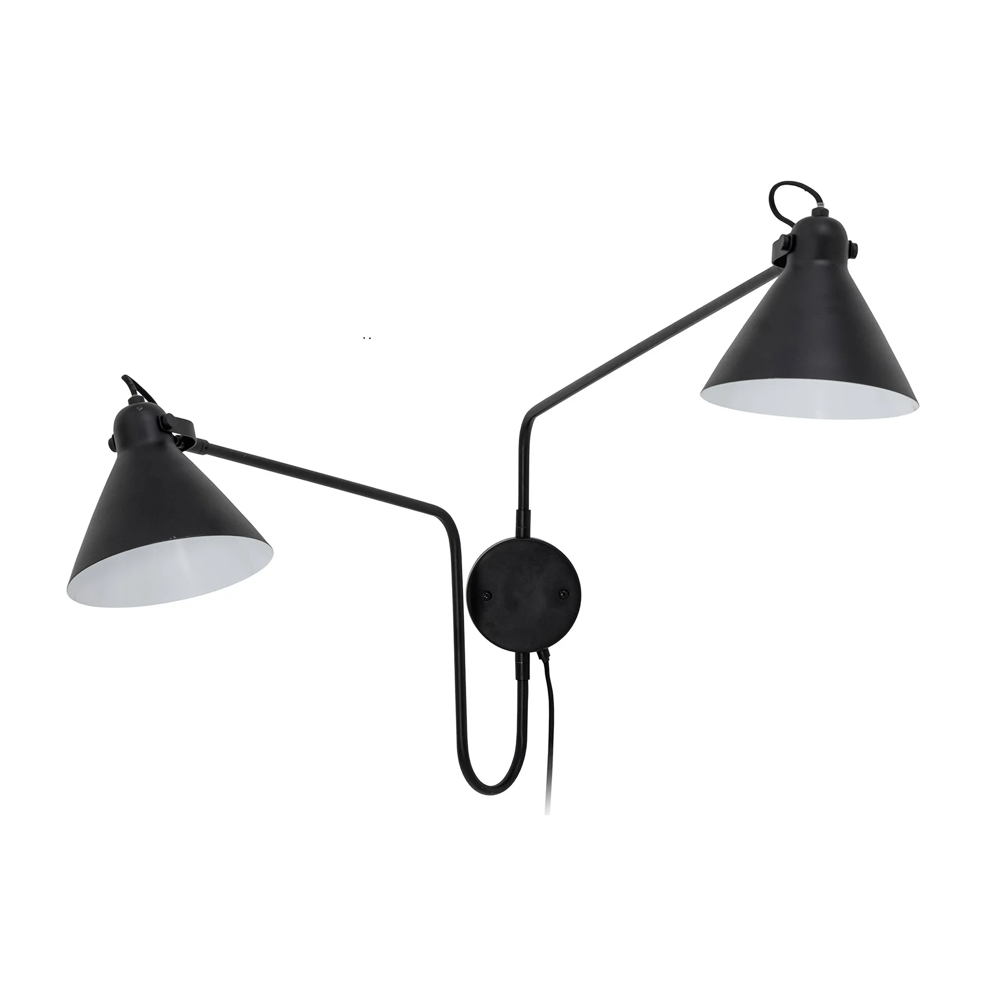 Felicity wandlamp twee armen, Zwart ijzer Bloomingville