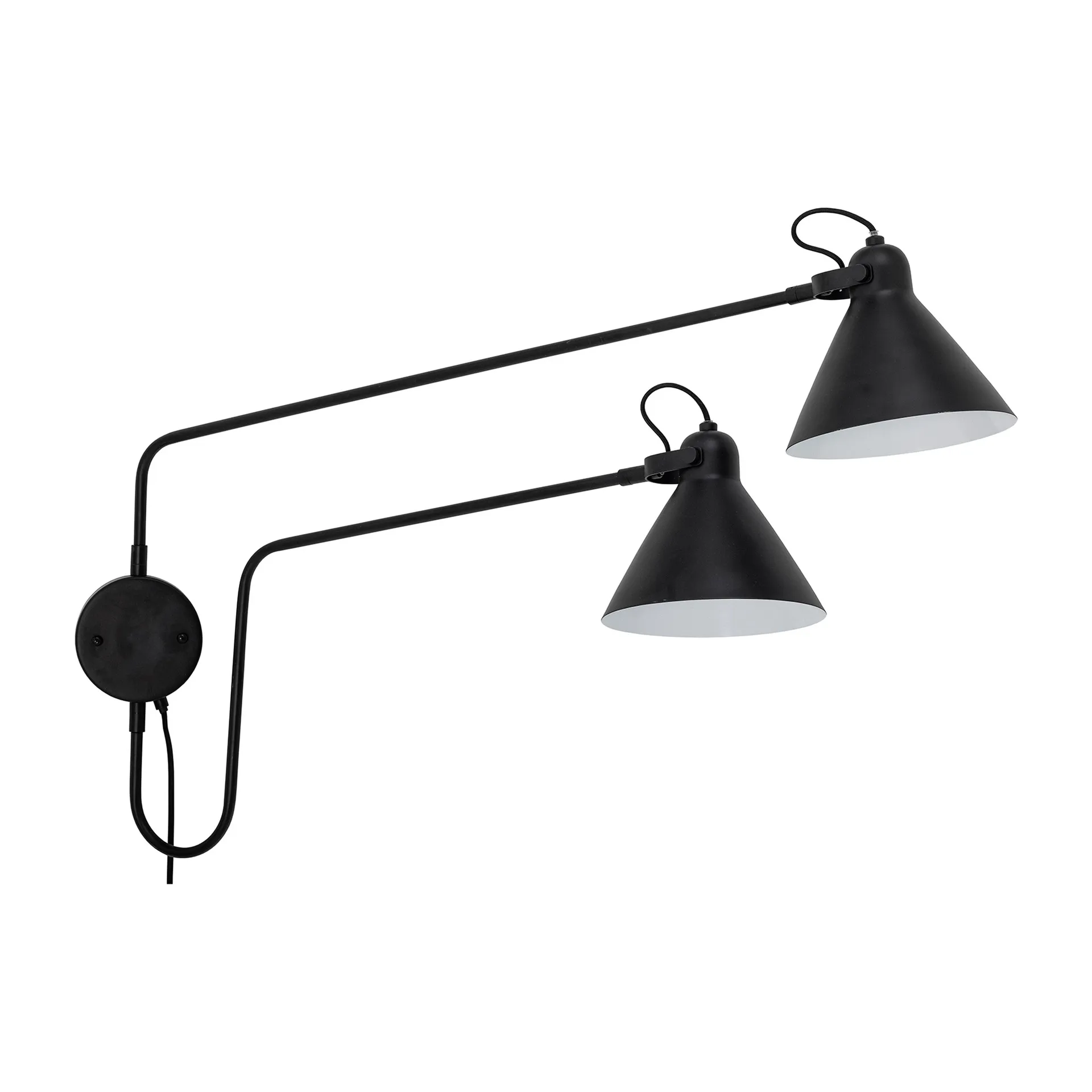 Felicity wandlamp twee armen, Zwart ijzer Bloomingville