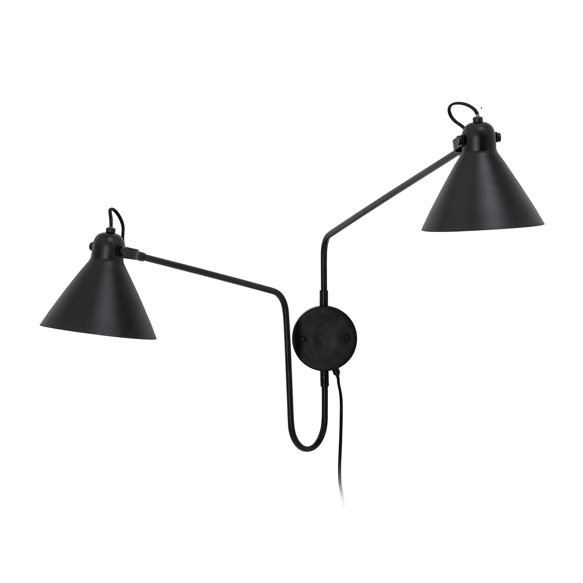 Felicity wandlamp twee armen, Zwart ijzer Bloomingville