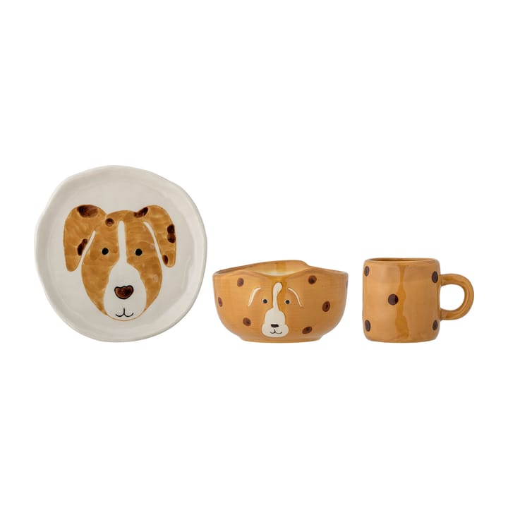 Fenix kinderservies aardewerk 3-delig - Hond - Bloomingville