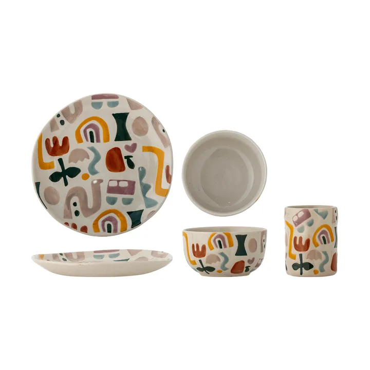 Filur serviesset - Multi, 3-delig - Bloomingville