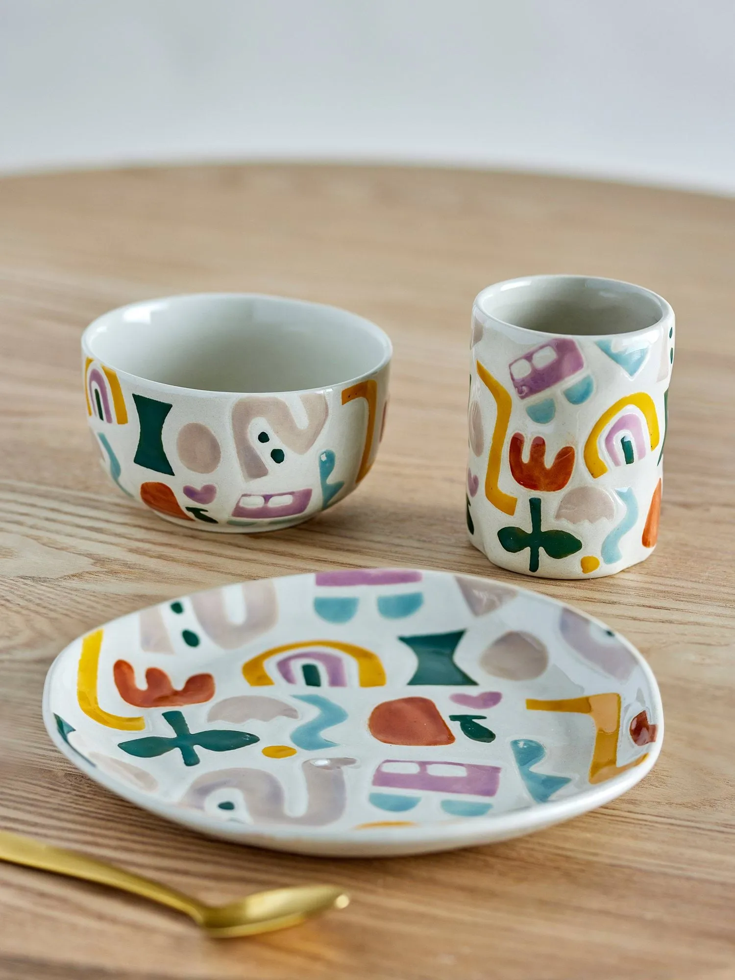 Filur serviesset, Multi, 3-delig Bloomingville