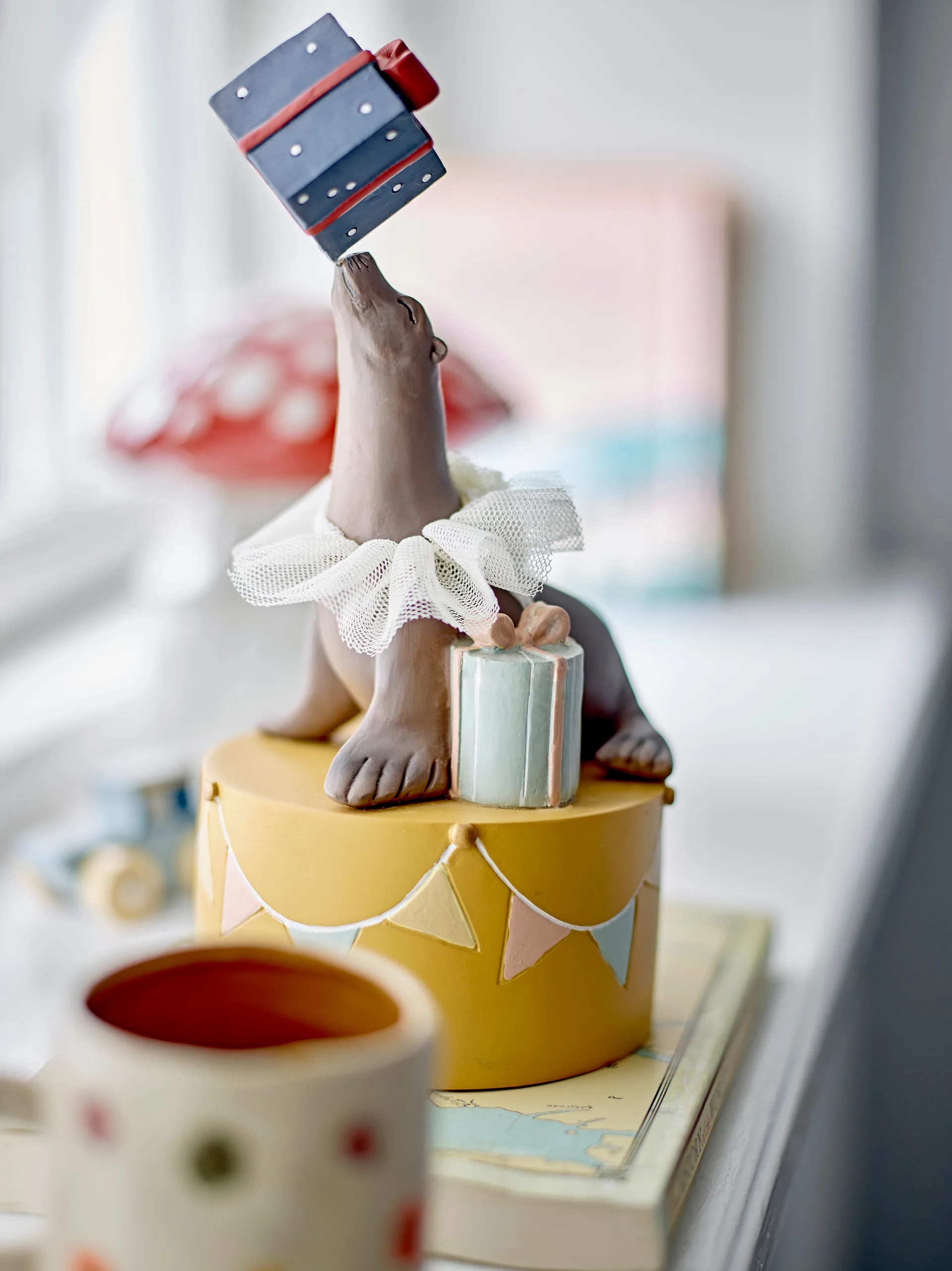 Flor kandelaar zeeleeuw, 19 cm Bloomingville