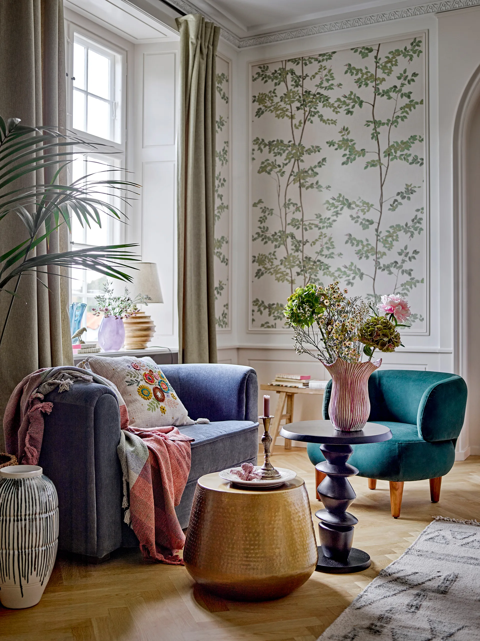 Floral vaas 29 cm, Roze Bloomingville