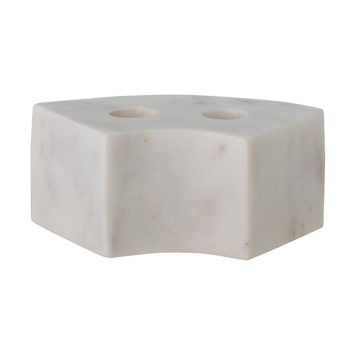 Florida kaarsenhouder 14,5x6x7,5 cm - White marble - Bloomingville