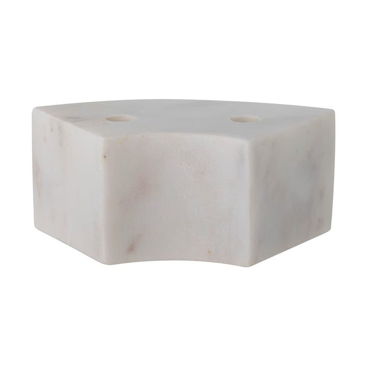 Florida kaarsenhouder 14,5x6x7,5 cm, White marble Bloomingville