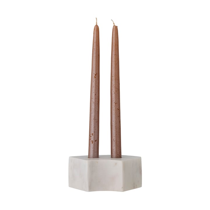 Florida kaarsenhouder 14,5x6x7,5 cm, White marble Bloomingville