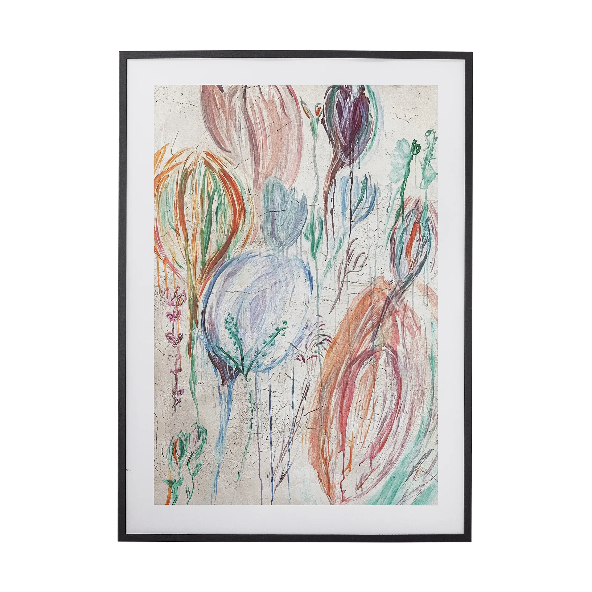 Francine Ilustratie 52x72 cm, Zwart frame Bloomingville