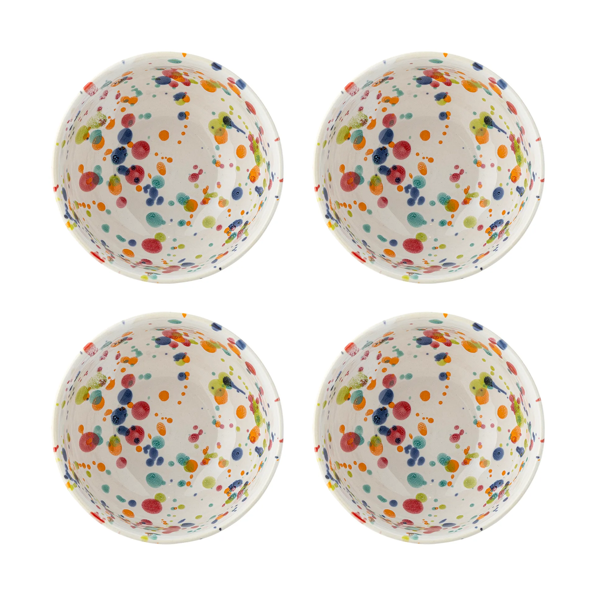 Freckles schaal 4-pack Ø11,5 cm, Rood Bloomingville
