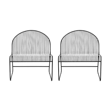 Friend loungestoel 2-pack Zwart - Bloomingville