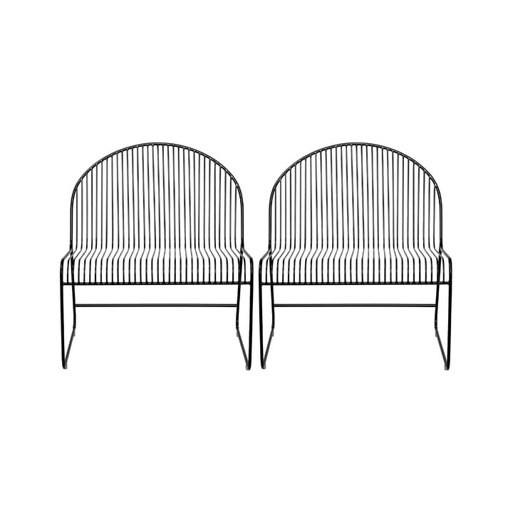 Friend loungestoel 2-pack - Zwart - Bloomingville