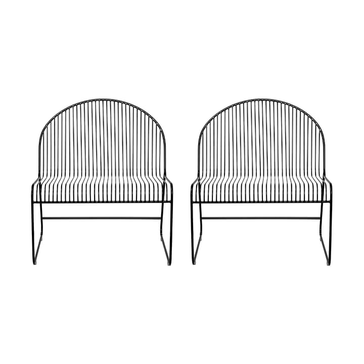 Friend loungestoel 2-pack Zwart Bloomingville