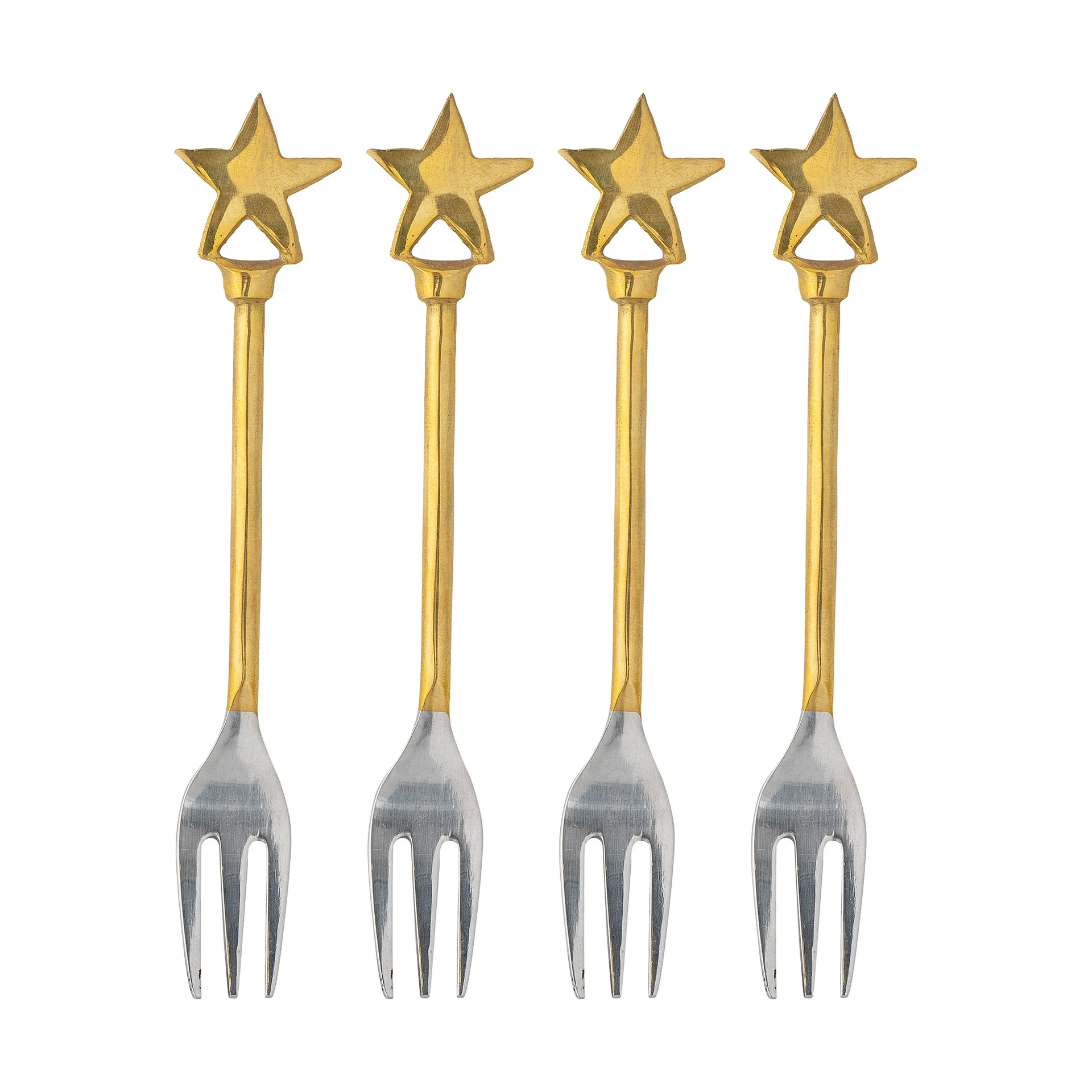 Georgette dessertvork 4-pack, Messing-roestvrij staal Bloomingville