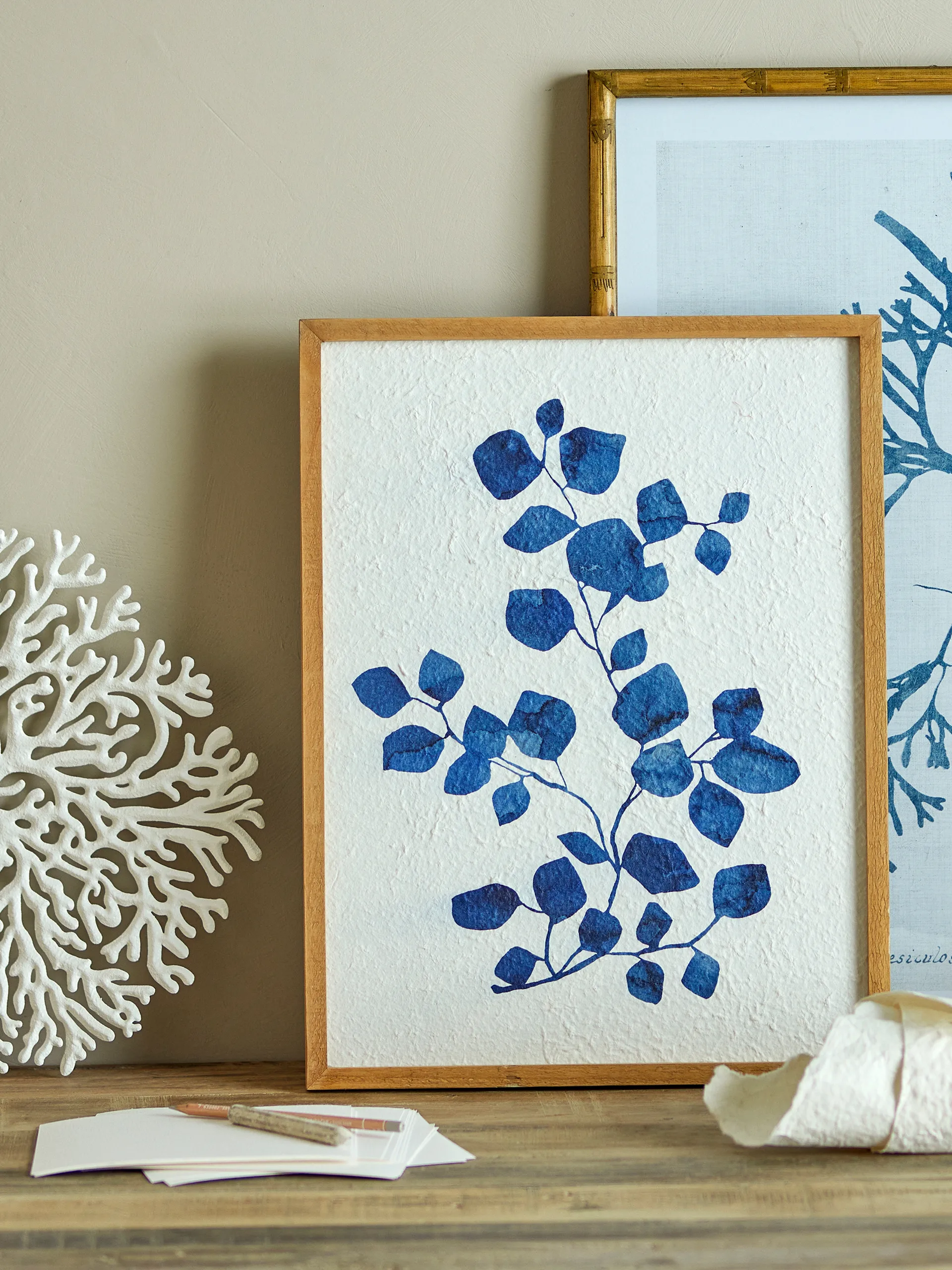 Gunnvor Ilustratie 40,5x53,5 cm, Grenen lijst Bloomingville