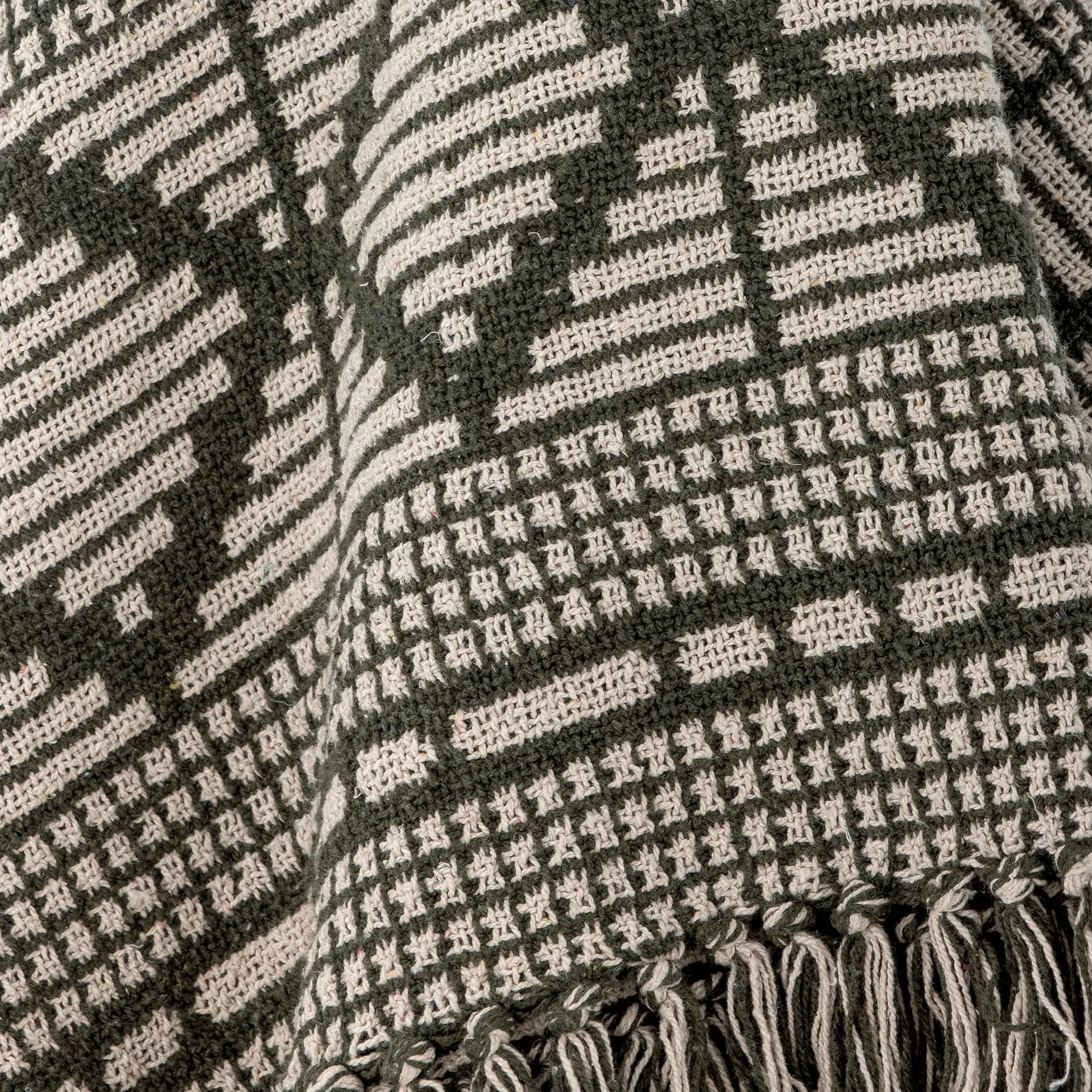 Gutte katoenen deken 130x160 cm, Groen Bloomingville