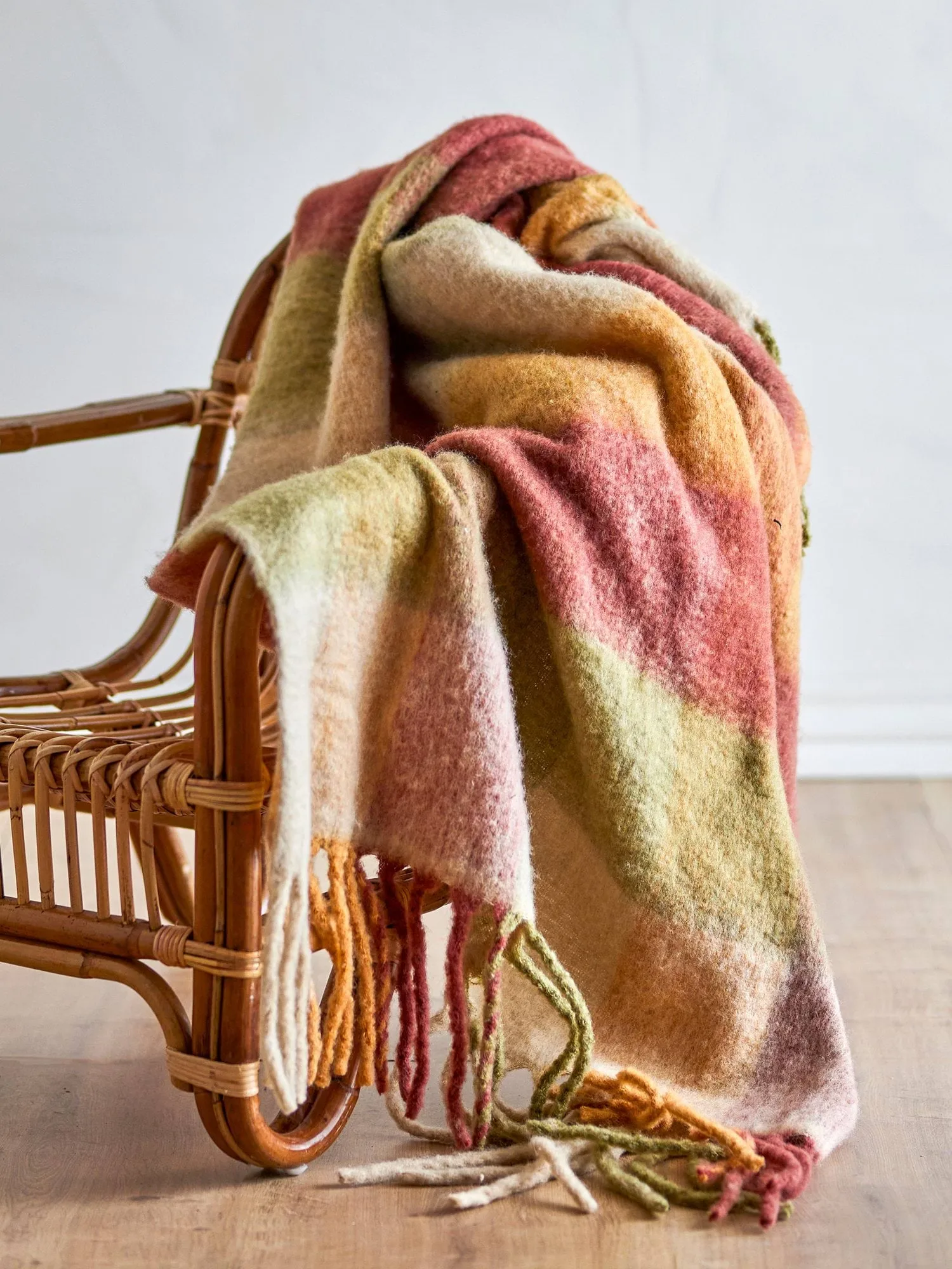 Hamisha plaid, Multi, geruit, 152x127 cm Bloomingville