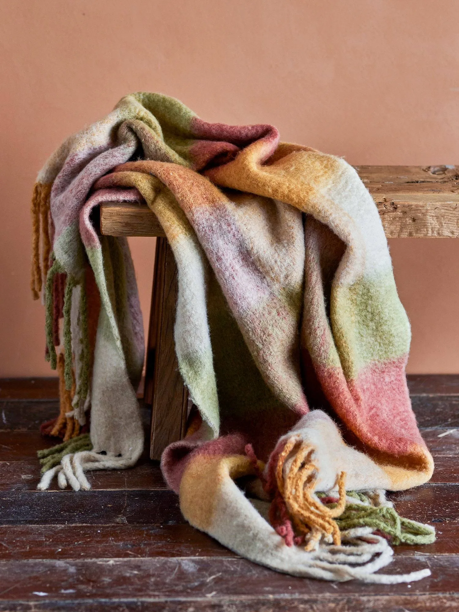 Hamisha plaid, Multi, geruit, 152x127 cm Bloomingville