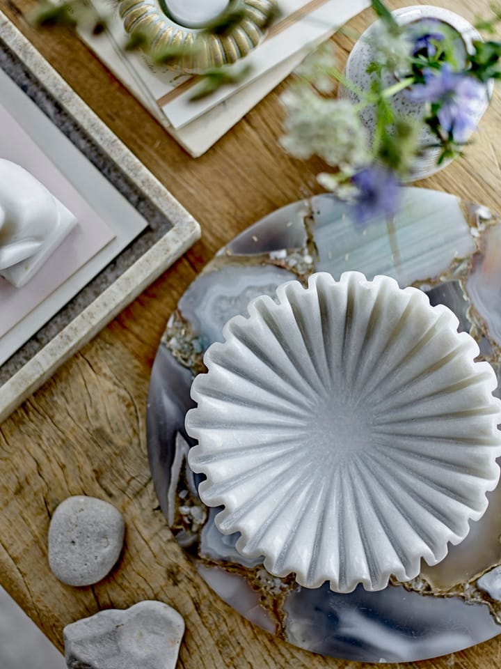 Harmonia decoratieschaal Ø17 cm, White marble Bloomingville