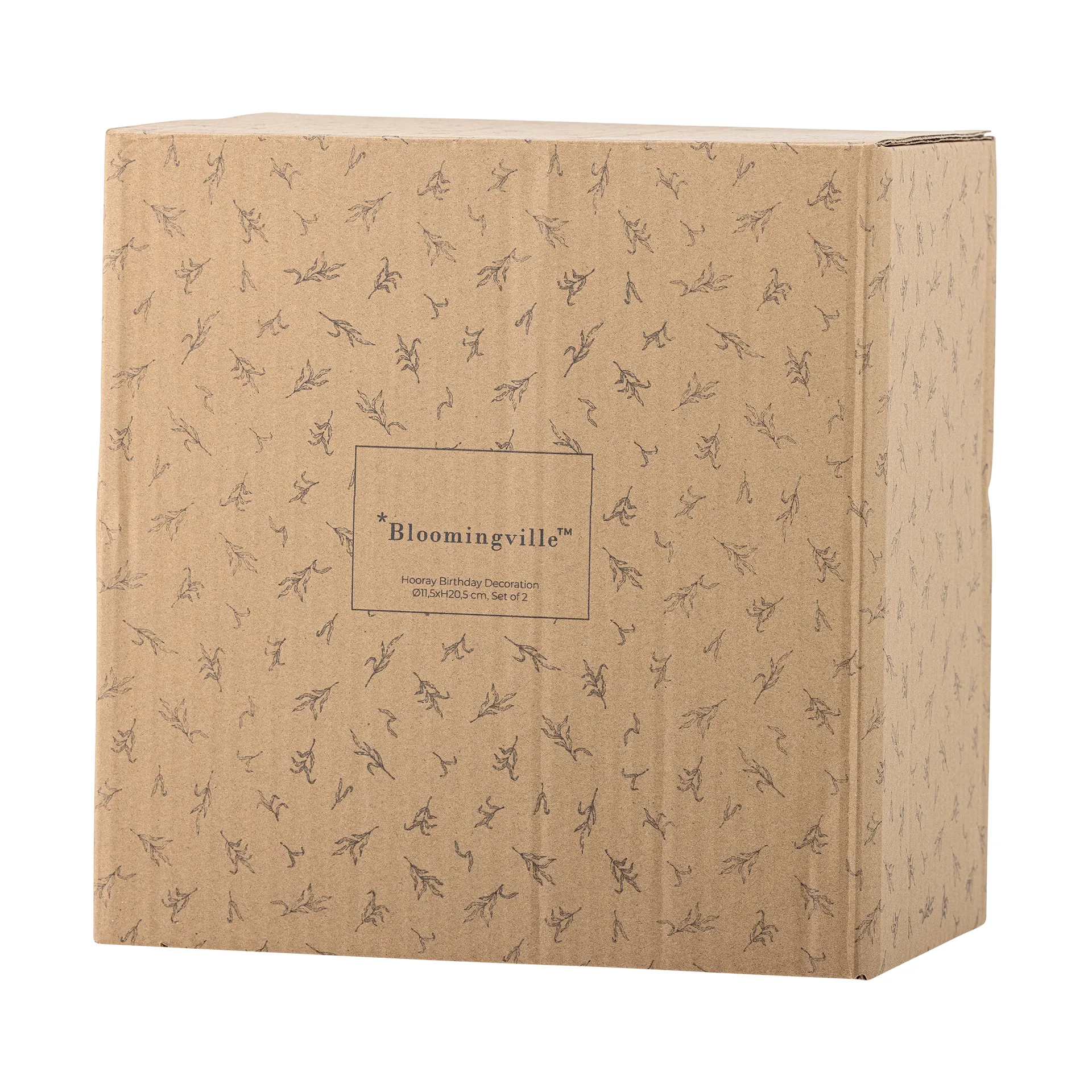 Hooray verjaardagsdecoratie 2-delig, Rood Bloomingville