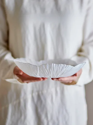 Iani schaal glas Ø26 cm - Wit - Bloomingville