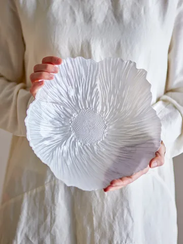 Iani schaal glas Ø26 cm - Wit - Bloomingville