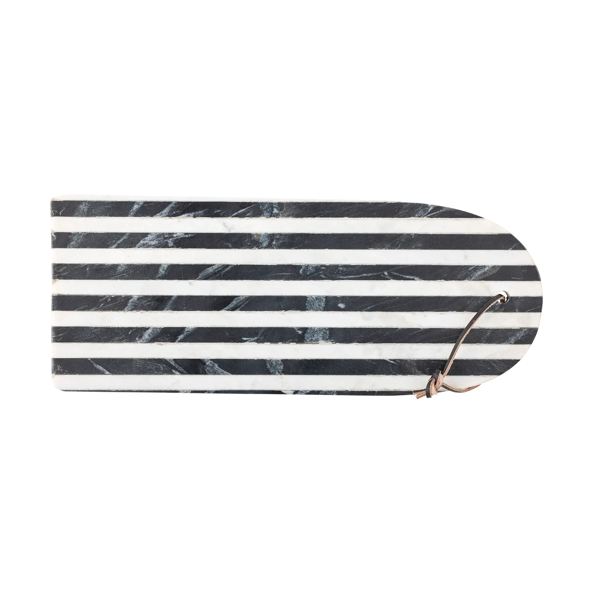 Illuna snijplank 20x40 cm, Zwart-wit marmer Bloomingville