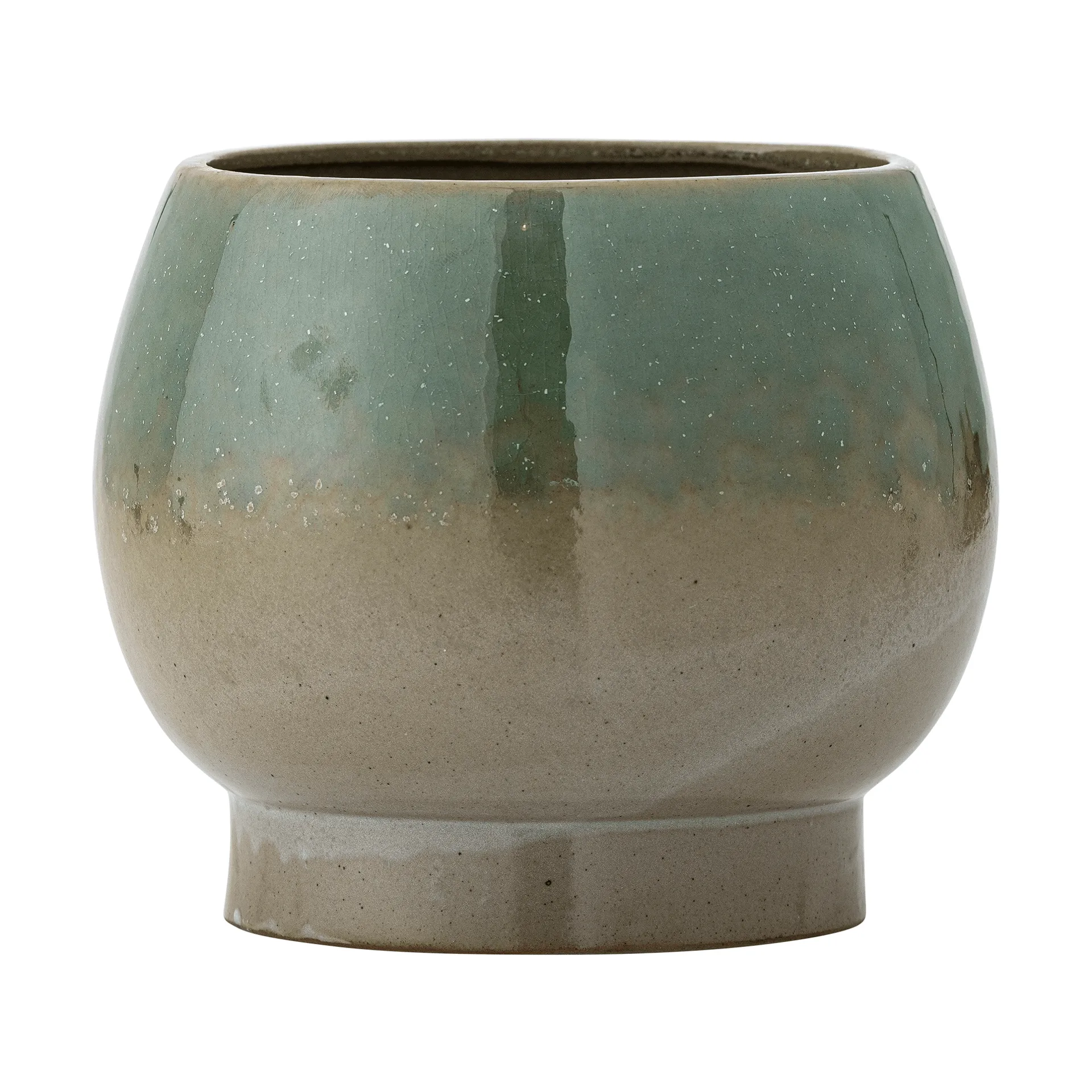Imke bloempot met schotel, Green, 18,5x17,5 cm Bloomingville