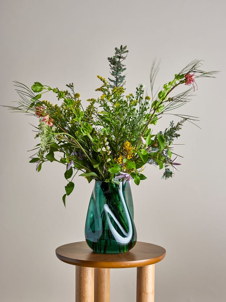 Ingolf glazen vaas 26 cm, Groen Bloomingville