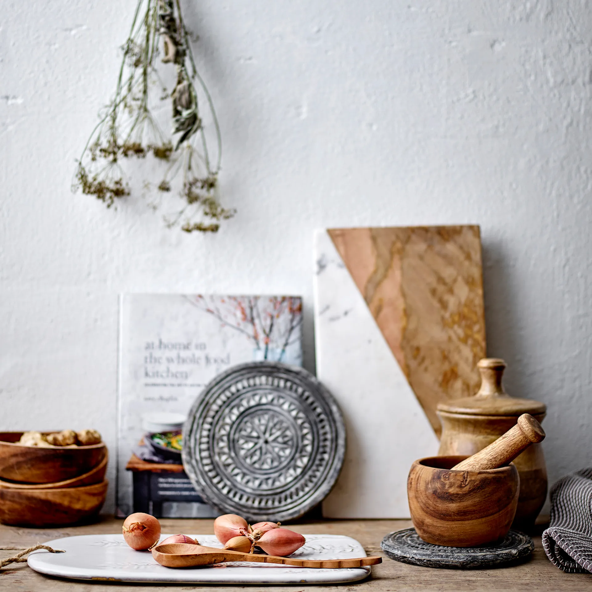 Irha kommen acacia 4-pack, Bruin Bloomingville