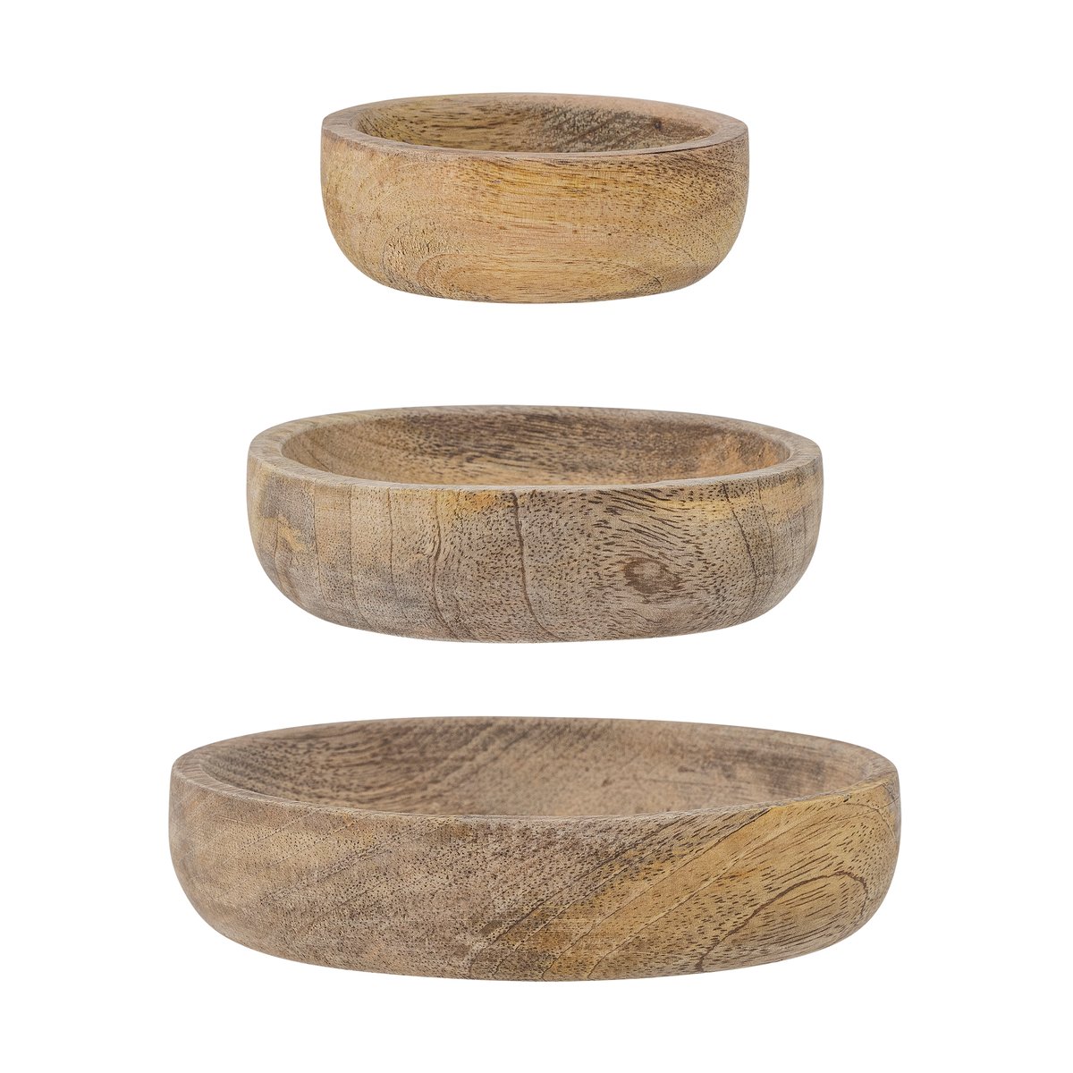 Bloomingville Joana kom 3-delig Mangohout | Scandinavisch Interieur | Serveerschalen | Wit