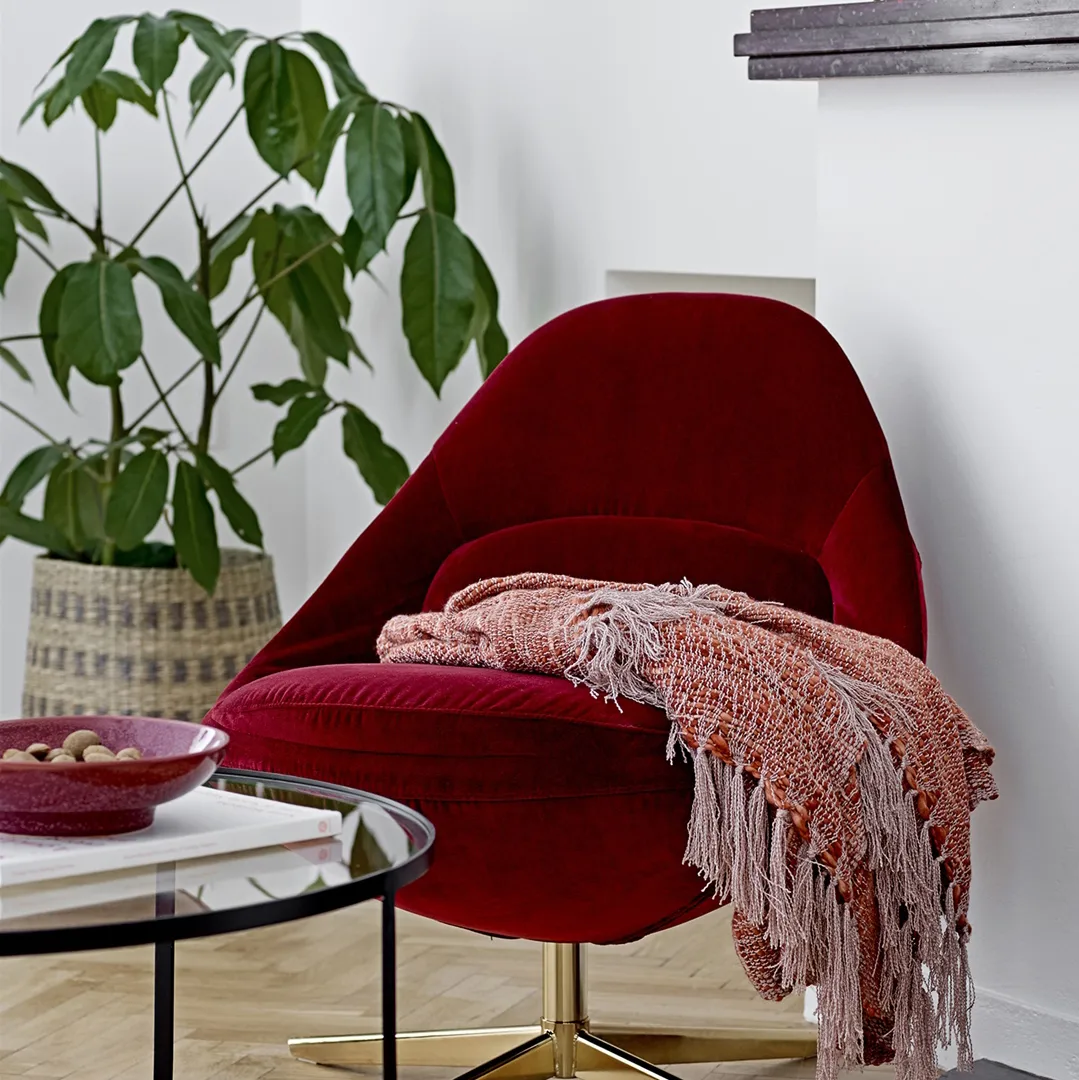 Joëlle serveerschaal, rood Bloomingville