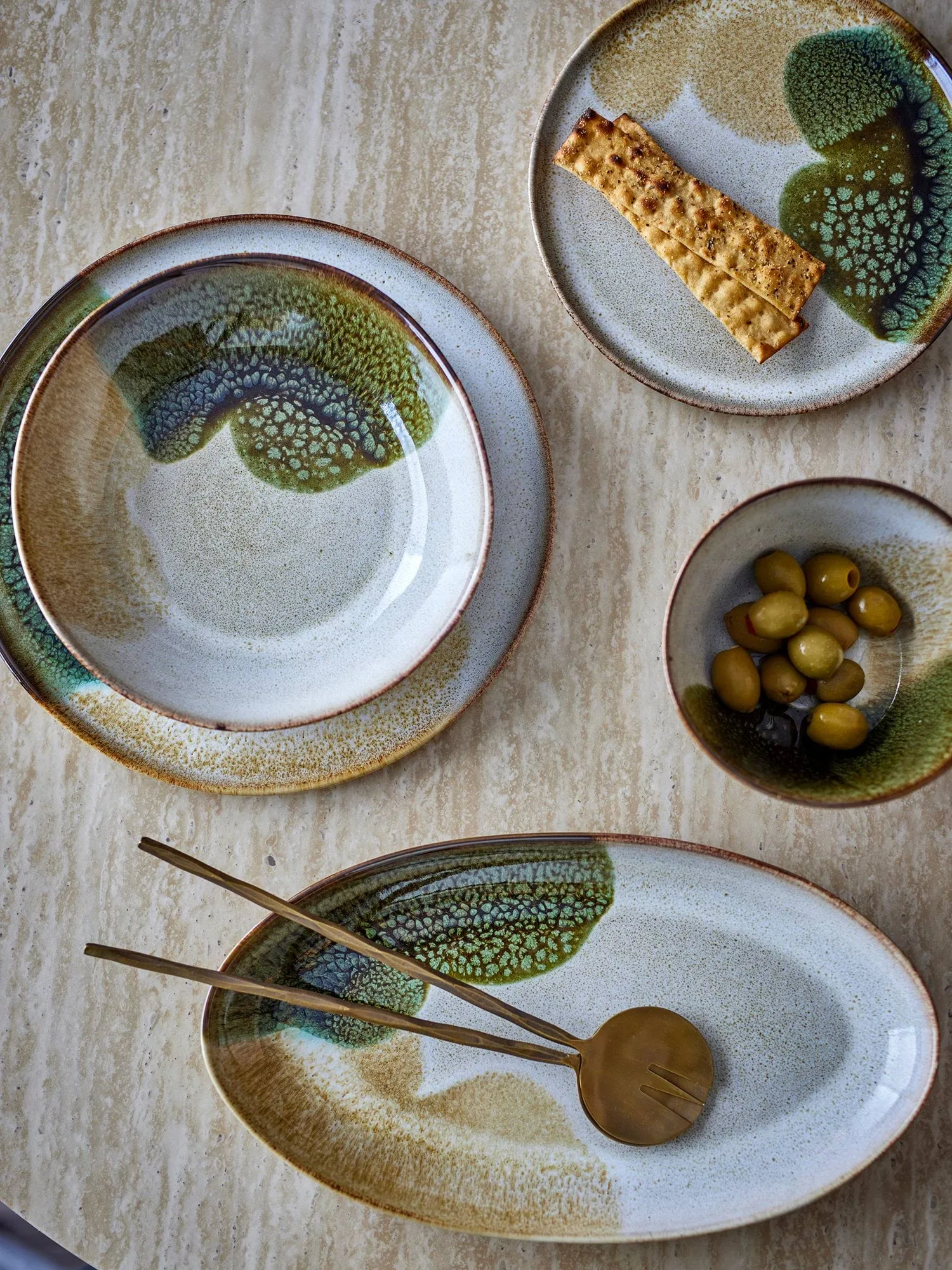 Jules diep bord 22 cm, Green Bloomingville