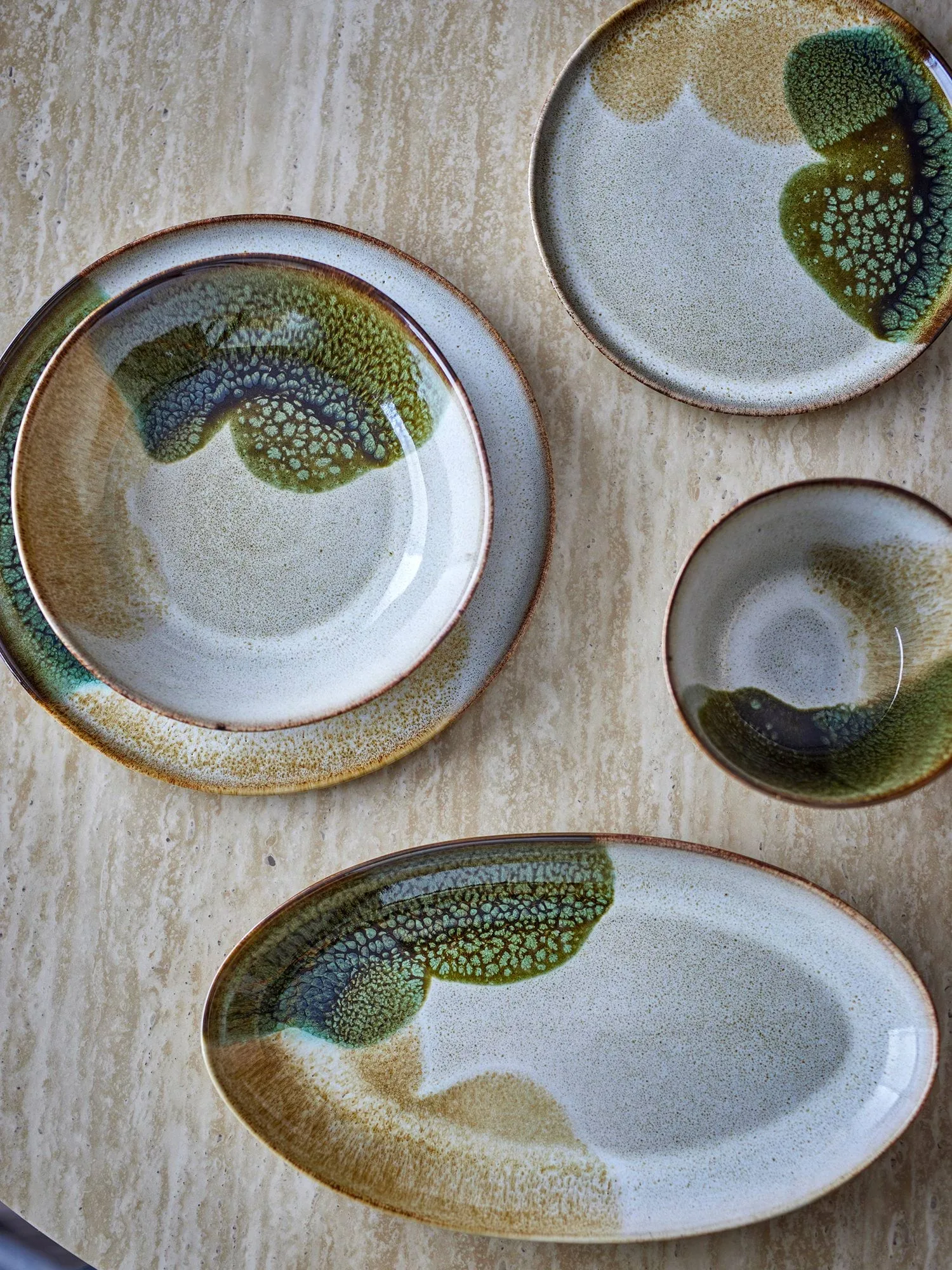 Jules serveerschaal, Green, 33,5x18,5 cm Bloomingville