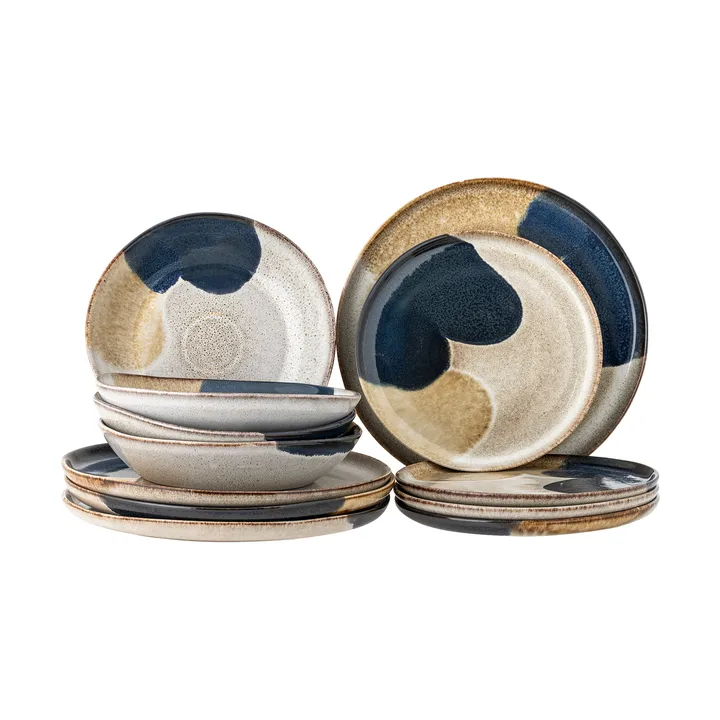 Jules servies 12-delig - Grijs - Bloomingville