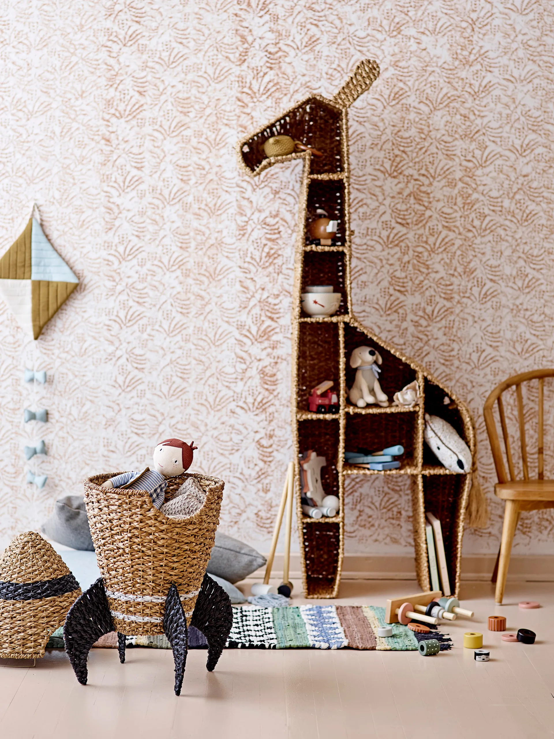 Kalu boekenkast 148x46 cm, Natuur Bloomingville