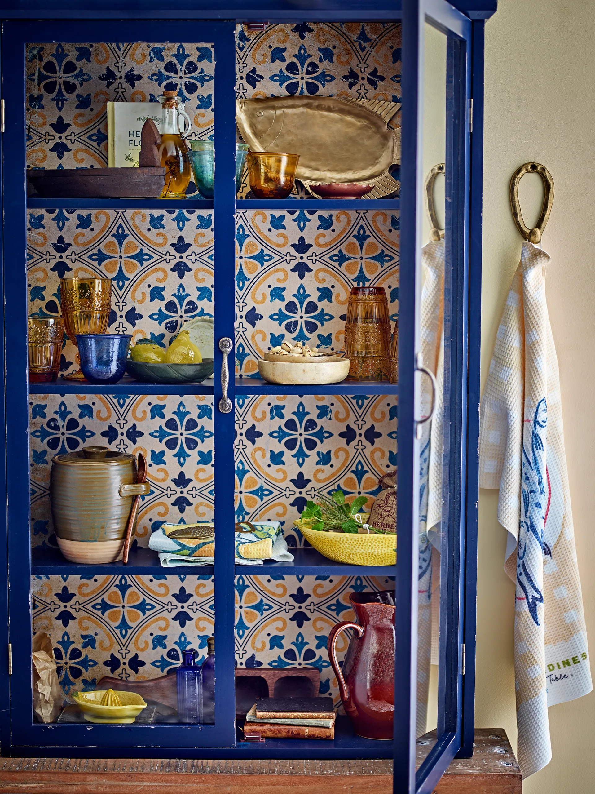 Karu drinkglas 28 cl 4-delig, Blauw-geel-groen-lichtblauw Bloomingville