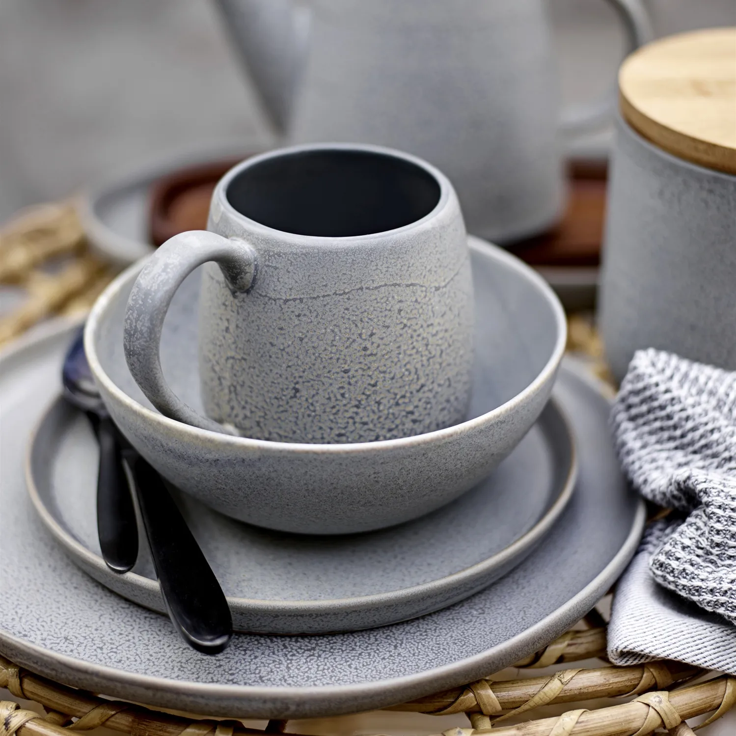 Kendra kom Ø 17 cm, Grijs Bloomingville