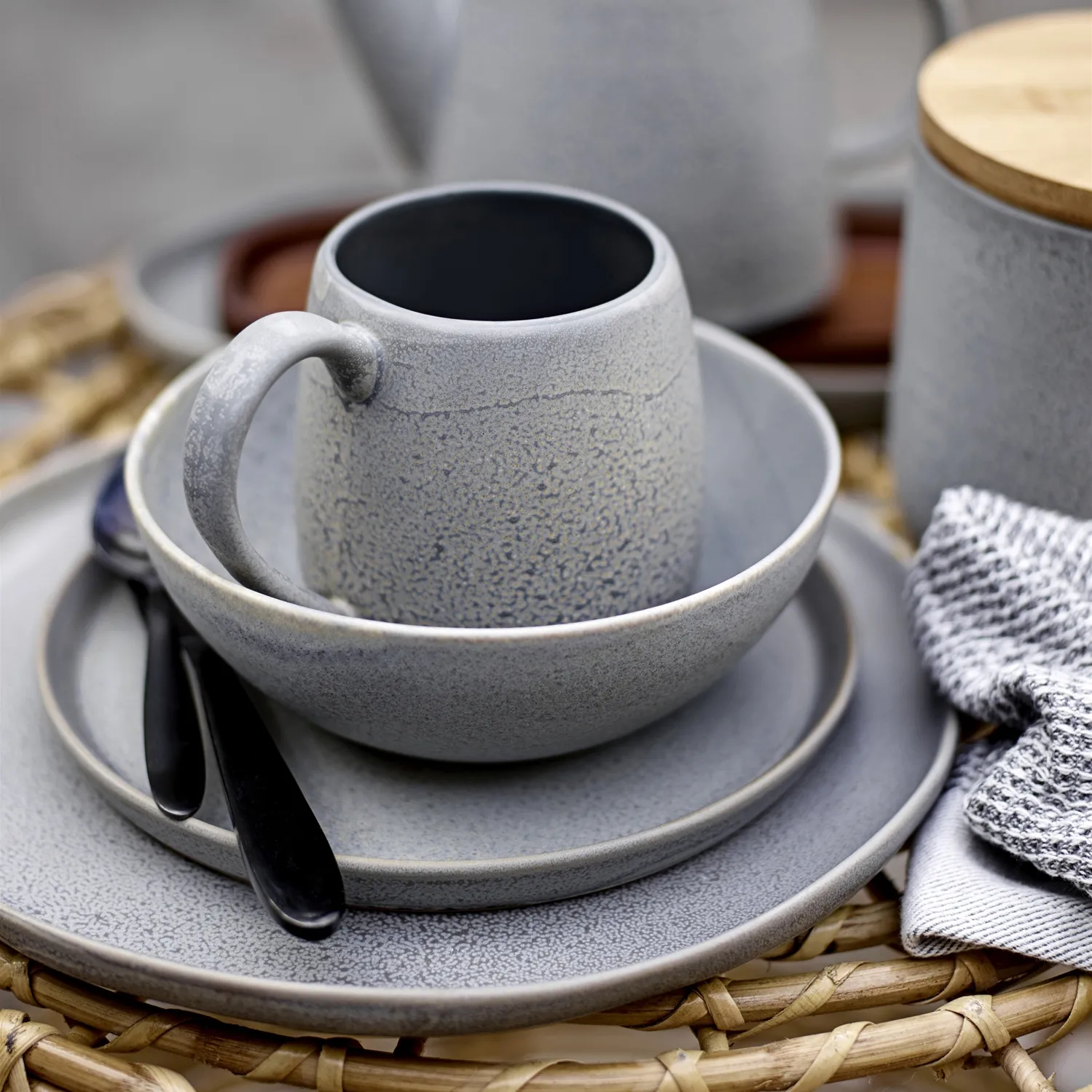 Kendra schoteltje Ø 20 cm, Grijs Bloomingville