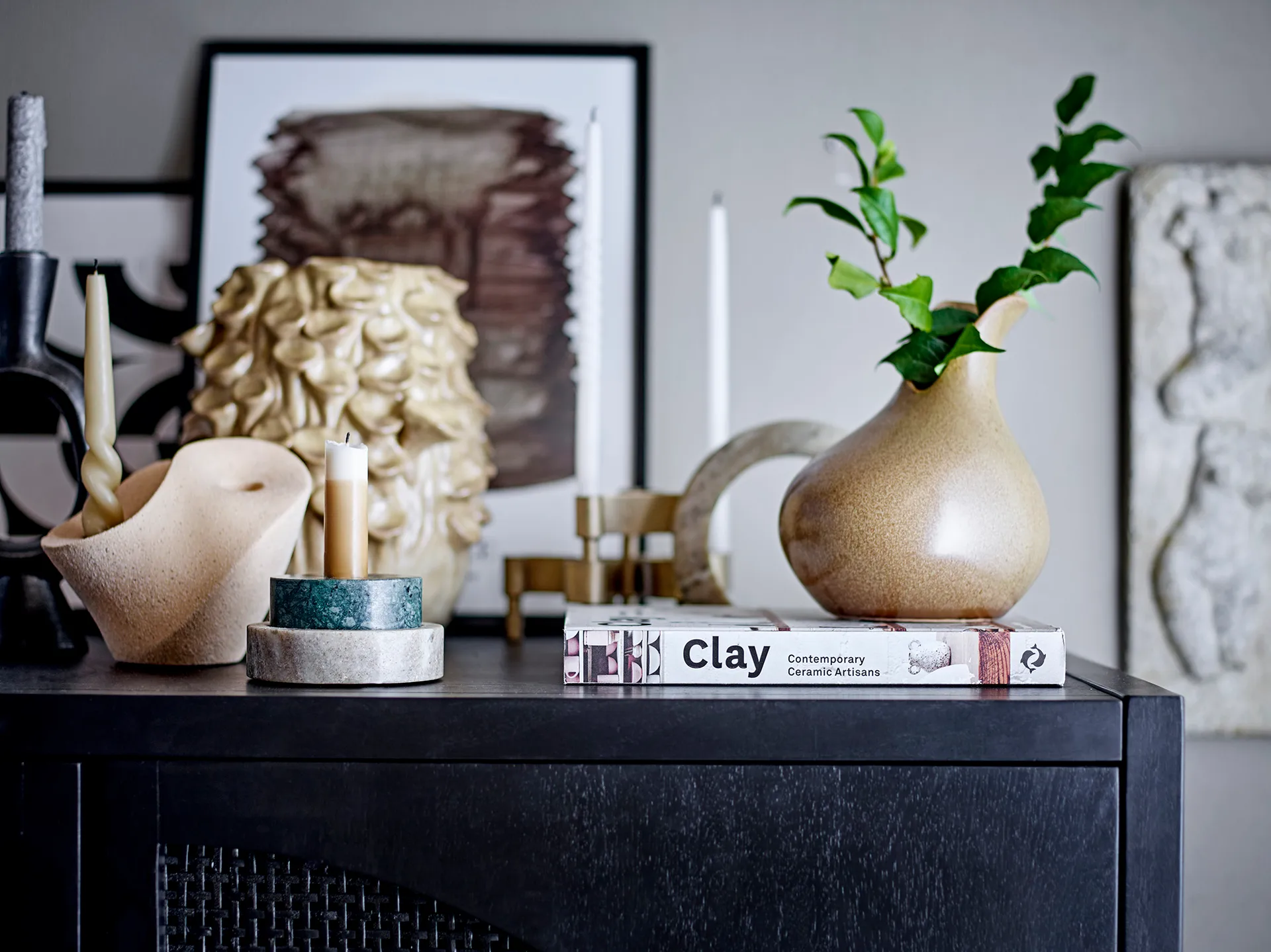 Kenja kandelaar, Messing Bloomingville