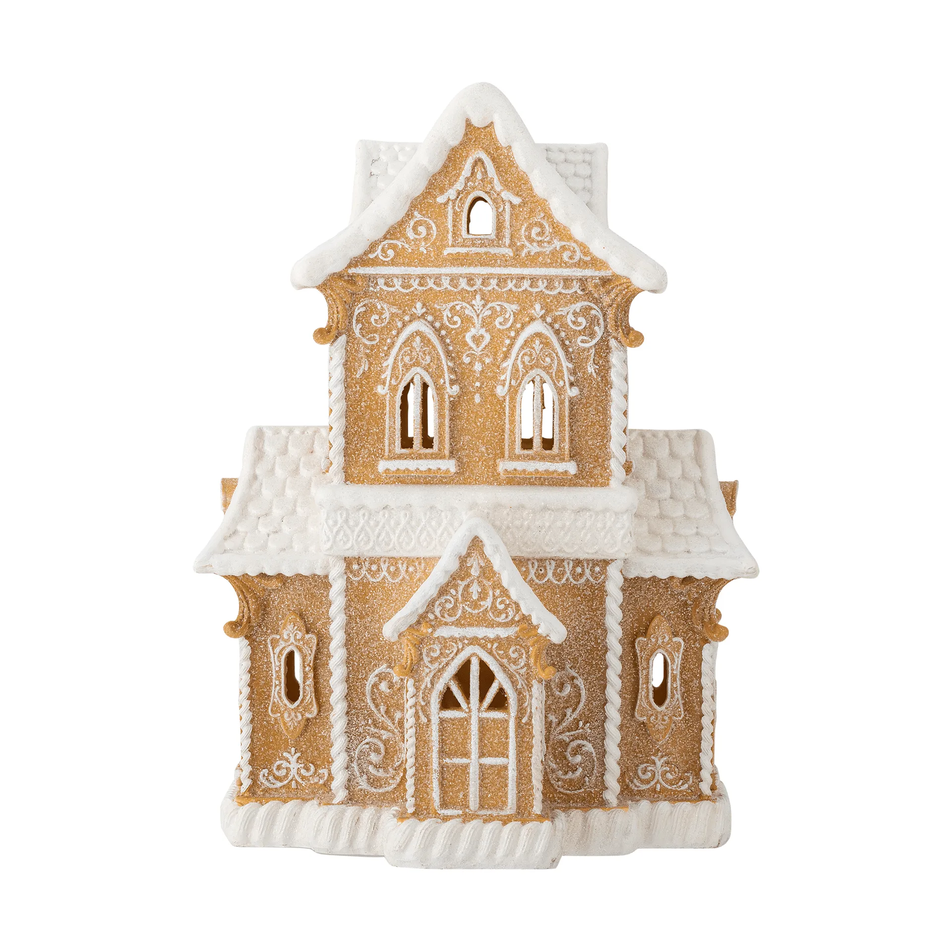 Kevin decoratiehuis met licht, Bruin, 37 cm Bloomingville