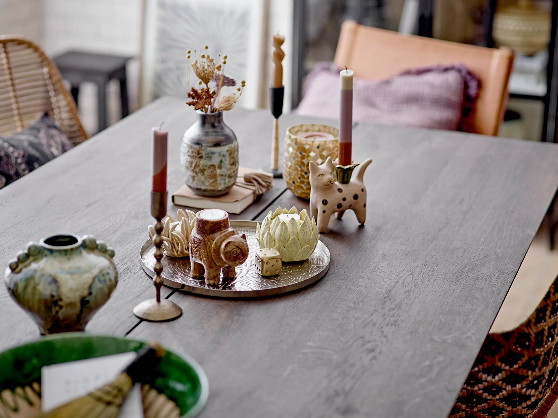 Kimmie kandelaar 2-delig, Messing Bloomingville