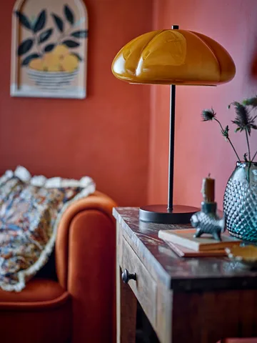 Kinoko tafellamp Ø30 cm - Geel - Bloomingville