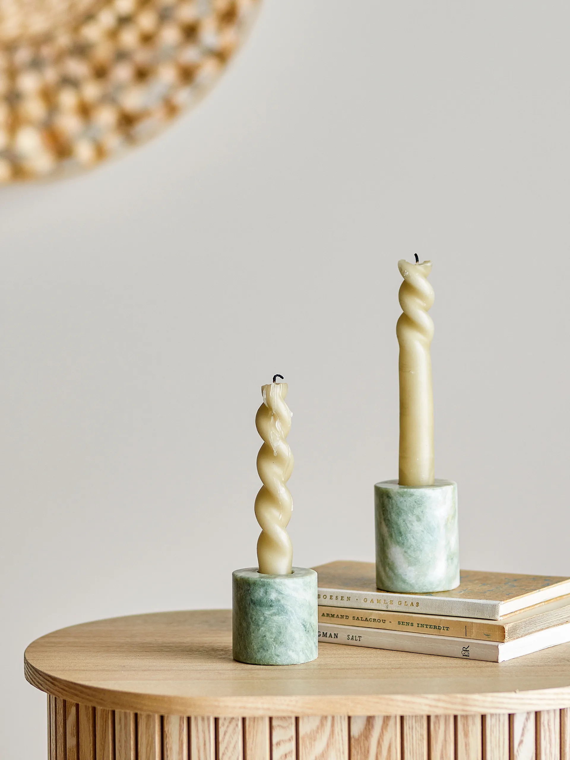 Kokoro kandelaar 2-delig, Groen marmer Bloomingville