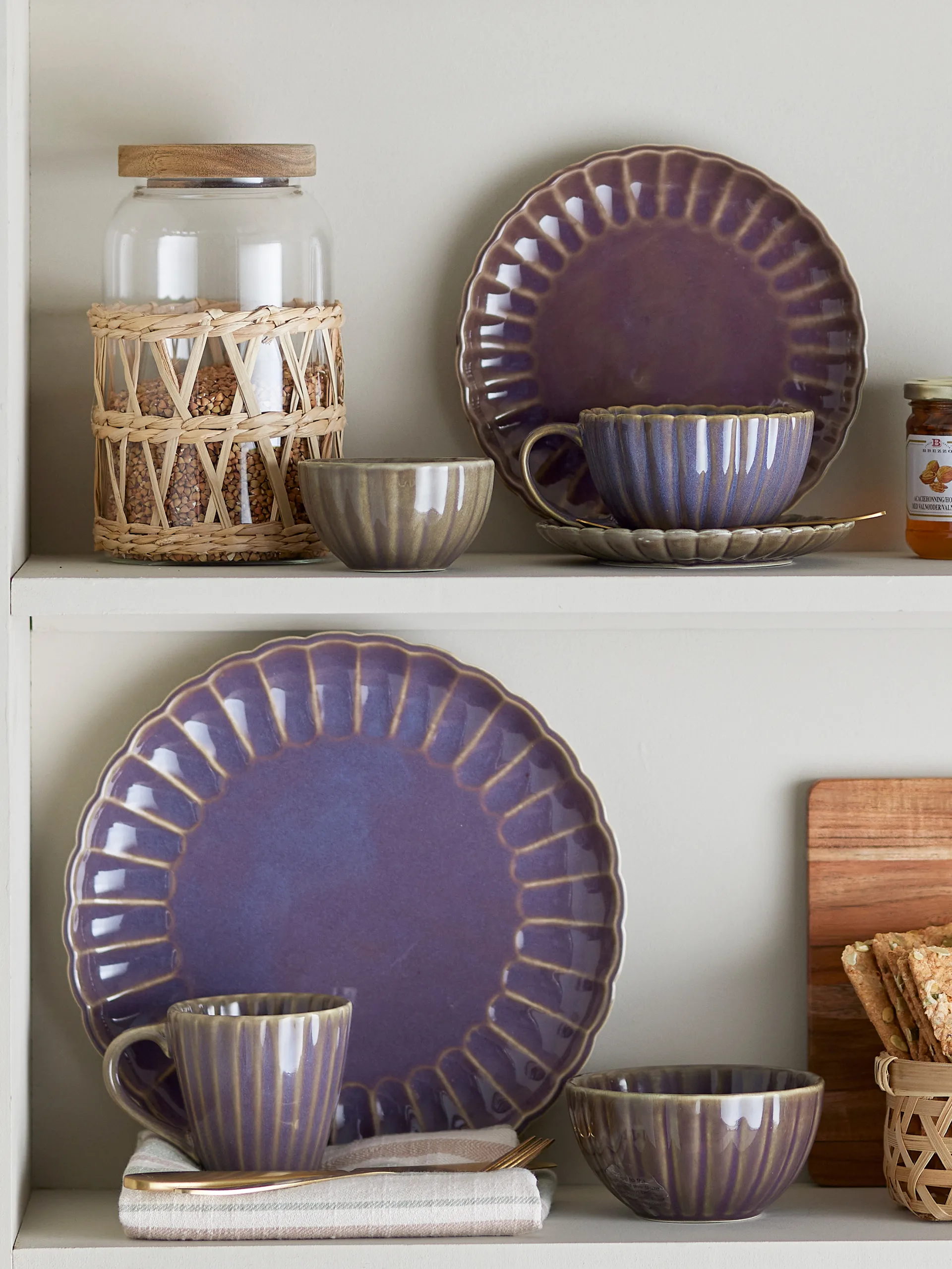 Latina kop 22 cl met schotel, Purple Bloomingville